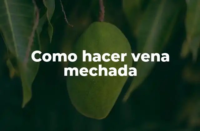 Qué es la vena mechada y para qué sirve