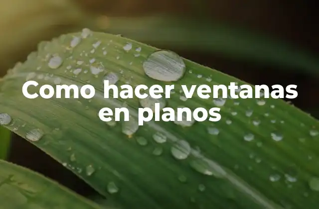 Como Hacer Ventanas en Planos