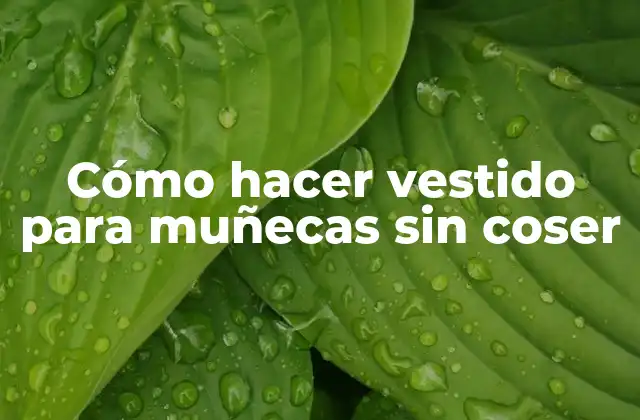 Cómo Hacer Vestido para Muñecas sin Coser