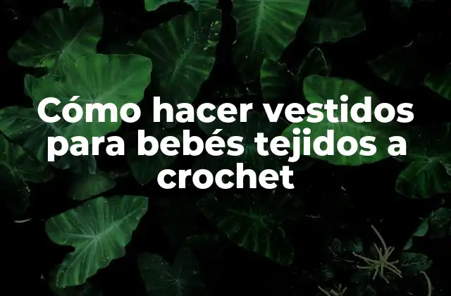 Cómo Hacer Vestidos para Bebés Tejidos a Crochet
