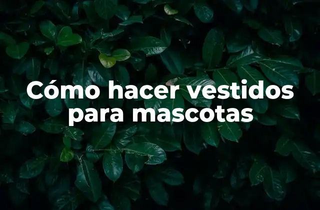 Cómo Hacer Vestidos para Mascotas