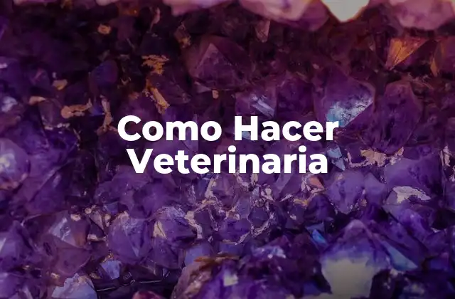 ¿Qué es Veterinaria?