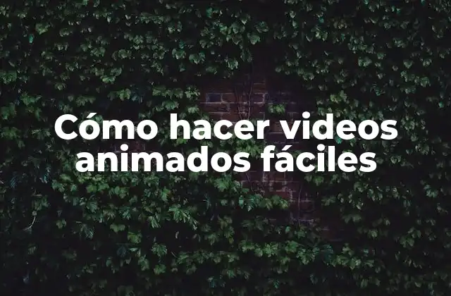 Cómo Hacer Videos Animados Fáciles
