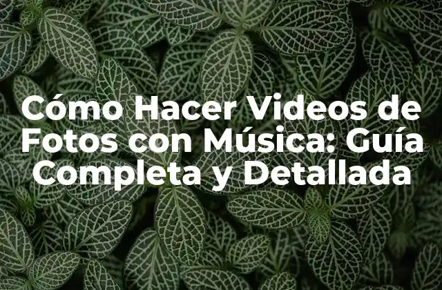 Cómo Hacer Videos de Fotos con Música: Guía Completa y Detallada