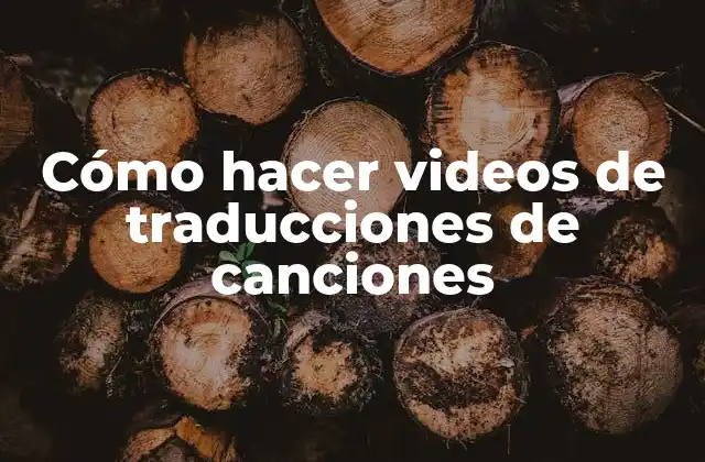 Cómo Hacer Videos de Traducciones de Canciones