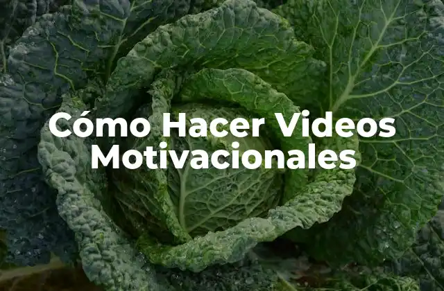 Cómo Hacer Videos Motivacionales