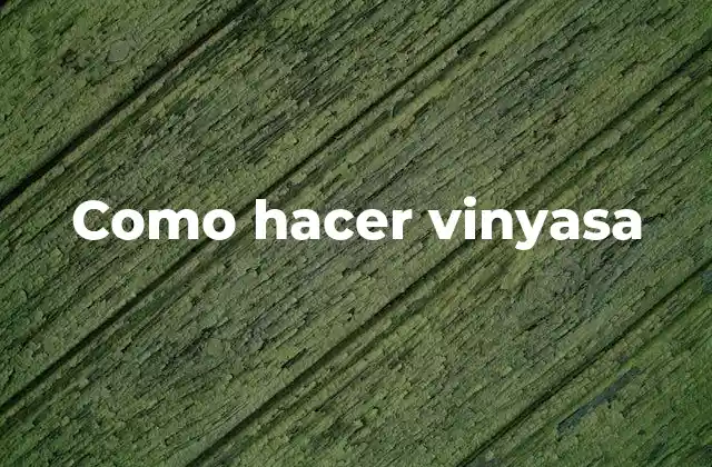 Como Hacer Vinyasa