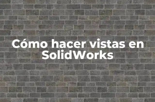 Cómo Hacer Vistas en Solidworks