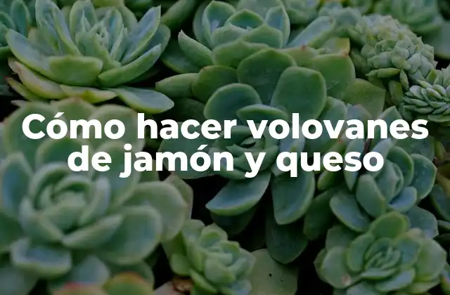 Cómo hacer volovanes de jamón y queso