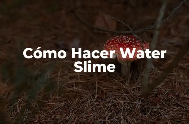 ¿Qué es un Water Slime?