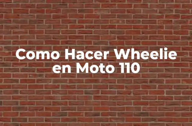 Como Hacer Wheelie en Moto 110