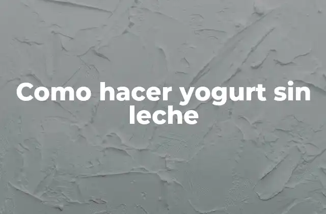 Como Hacer Yogurt sin Leche 2 ¿Qué es el yogurt sin leche?