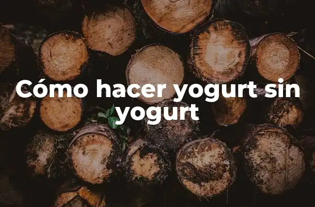 Cómo Hacer Yogurt sin Yogurt