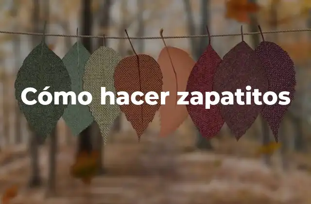 Cómo Hacer Zapatitos