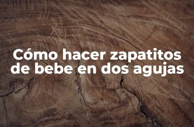 Cómo Hacer Zapatitos de Bebe en Dos Agujas