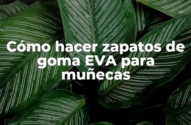 Cómo Hacer Zapatos de Goma Eva para Muñecas