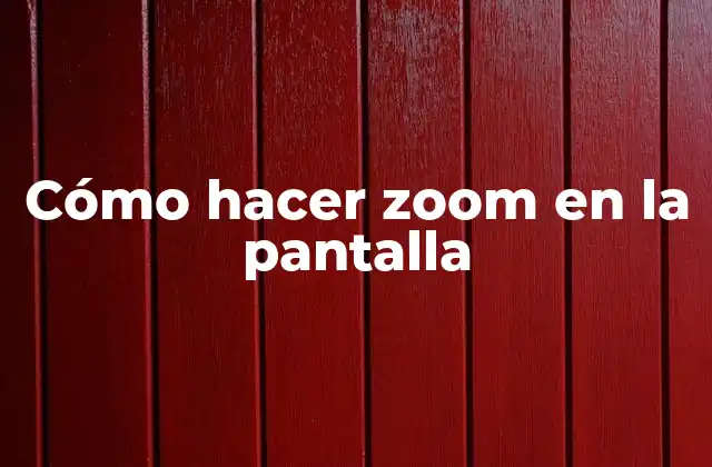 Cómo Hacer Zoom en la Pantalla