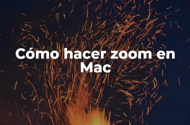 Cómo Hacer Zoom en Mac
