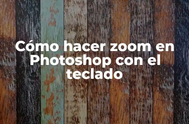 Cómo Hacer Zoom en Photoshop con el Teclado