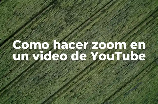 Como Hacer Zoom en un Video de Youtube