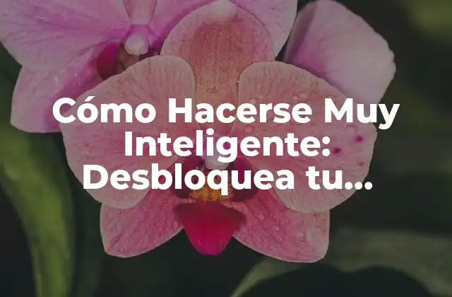 Cómo Hacerse Muy Inteligente: Desbloquea Tu Potencial Cerebral