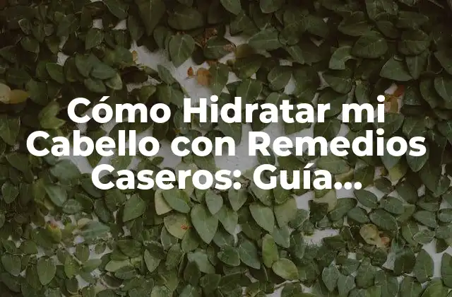 Cómo Hidratar Mi Cabello con Remedios Caseros: Guía Completa