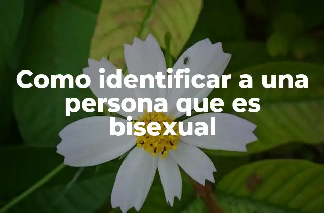 Como Identificar a una Persona que es Bisexual