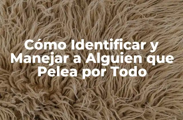 Cómo Identificar y Manejar a Alguien que Pelea por Todo