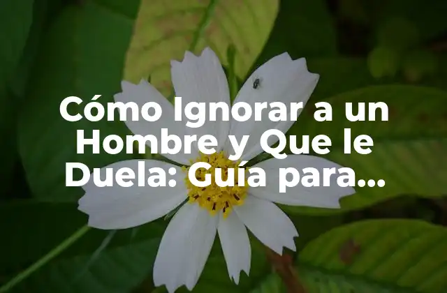 Cómo Ignorar a un Hombre y que Le Duela: Guía para Mujeres que Quieren Recuperar el Control
