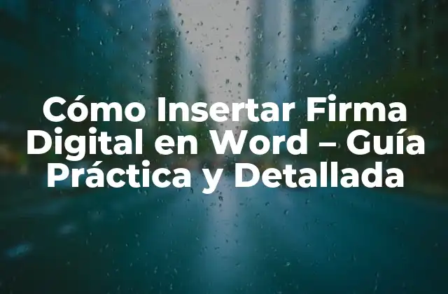 Cómo Insertar Firma Digital en Word - Guía Práctica y Detallada 2 ¿Qué es una Firma Digital y por qué es Importante?