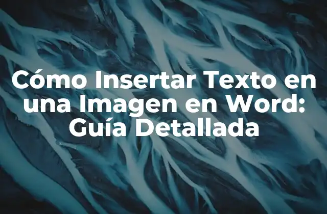 Métodos para Insertar Texto en una Imagen en Word