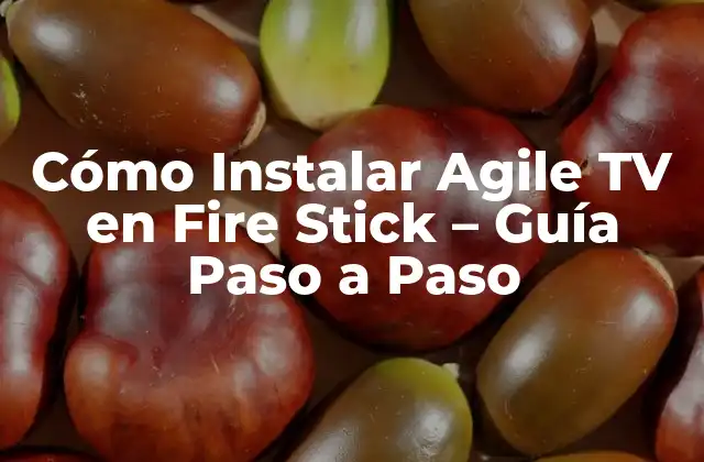 Cómo Instalar Agile Tv en Fire Stick – Guía Paso a Paso