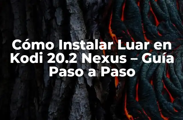 Cómo Instalar Luar en Kodi 20.2 Nexus – Guía Paso a Paso