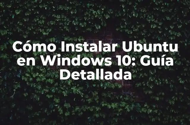 Cómo Instalar Ubuntu en Windows 10: Guía Detallada