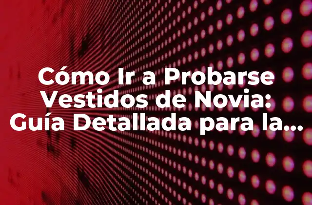 Cómo Ir a Probarse Vestidos de Novia: Guía Detallada para la Novia Ideal