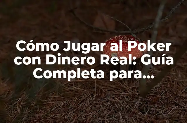Cómo Jugar Al Poker con Dinero Real: Guía Completa para Principiantes