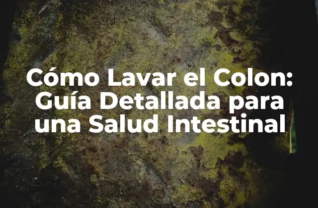 Cómo Lavar el Colon: Guía Detallada para una Salud Intestinal