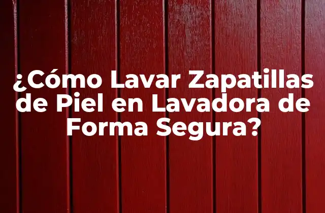 ¿cómo Lavar Zapatillas de Piel en Lavadora de Forma Segura?