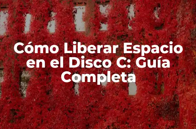 Cómo Liberar Espacio en el Disco C: Guía Completa