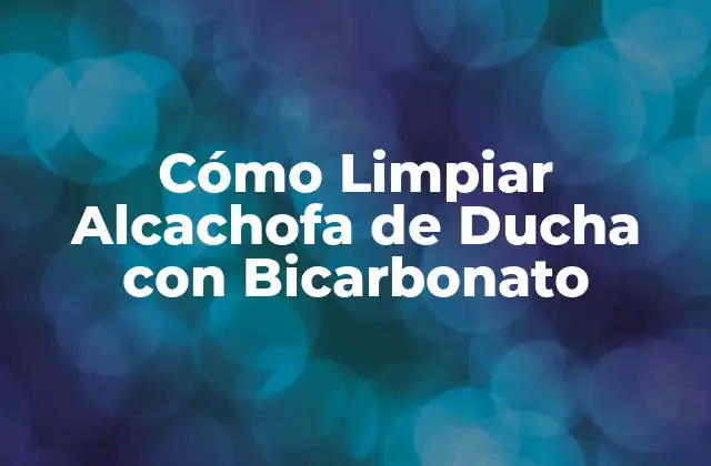 Cómo Limpiar Alcachofa de Ducha con Bicarbonato