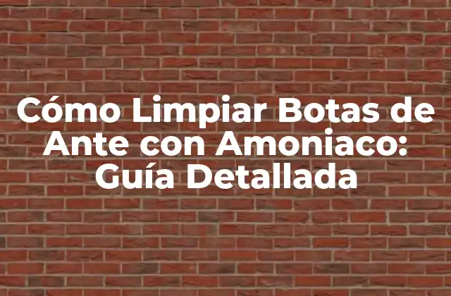 Cómo Limpiar Botas de ante con Amoniaco: Guía Detallada