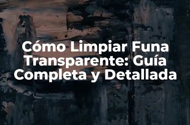 Cómo Limpiar Funa Transparente: Guía Completa y Detallada 2 ¿Por qué es Importante Limpiar la Funa Transparente?