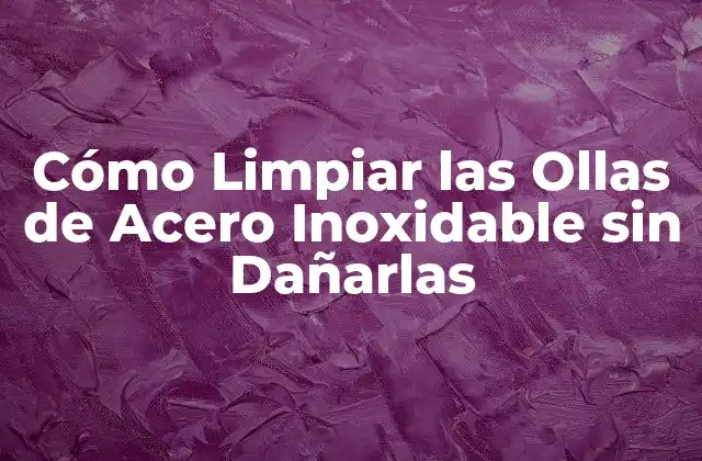 Cómo Limpiar las Ollas de Acero Inoxidable sin Dañarlas