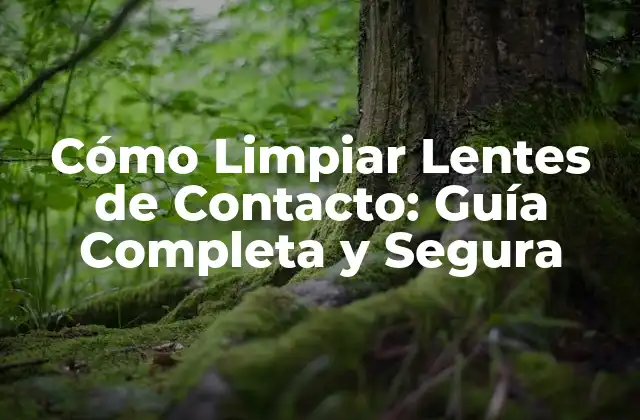Cómo Limpiar Lentes de Contacto: Guía Completa y Segura
