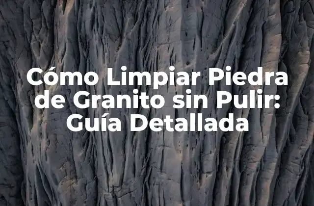 ¿Por qué es Importante Limpiar la Piedra de Granito sin Pulir?