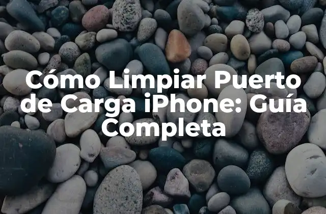 Cómo Limpiar Puerto de Carga Iphone: Guía Completa