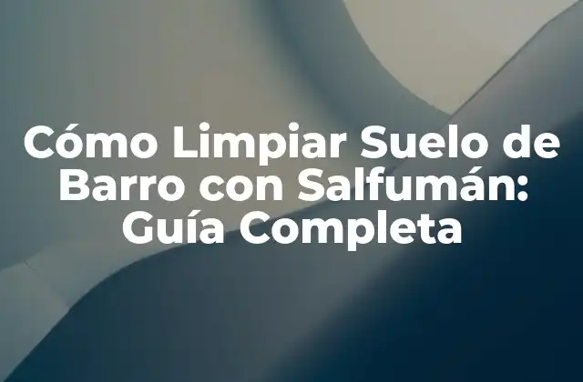 Cómo Limpiar Suelo de Barro con Salfumán: Guía Completa