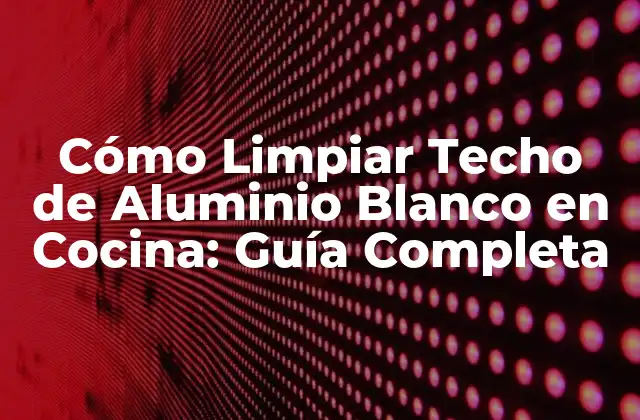 Cómo Limpiar Techo de Aluminio Blanco en Cocina: Guía Completa 2 ¿Por qué es importante limpiar el techo de aluminio blanco en la cocina?
