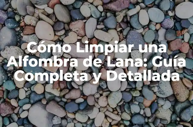Cómo Limpiar una Alfombra de Lana: Guía Completa y Detallada