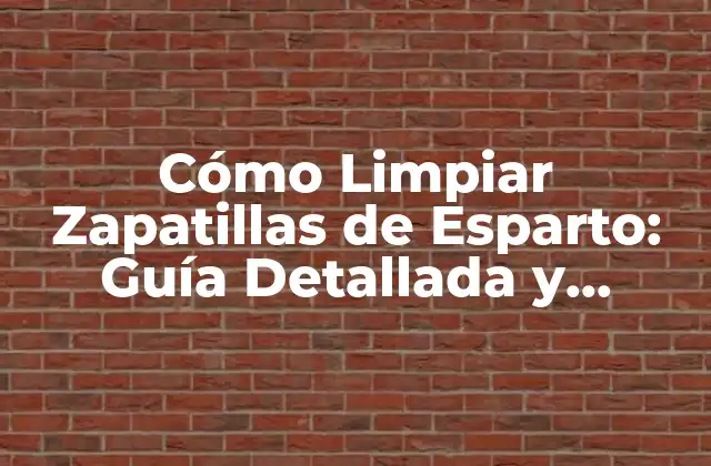 Cómo Limpiar Zapatillas de Esparto: Guía Detallada y Completa